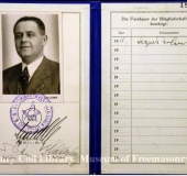 Masonic passport Hiram lodge 1938
