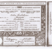 Certificate Szalatnai 1937