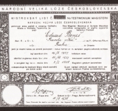 Certificate E Beneš 1936