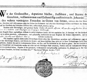 Certificate Zu den wahren vereinigte Freunden for bro Riecke BrunnBrno 1793