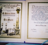Honorary diploma Mucha
